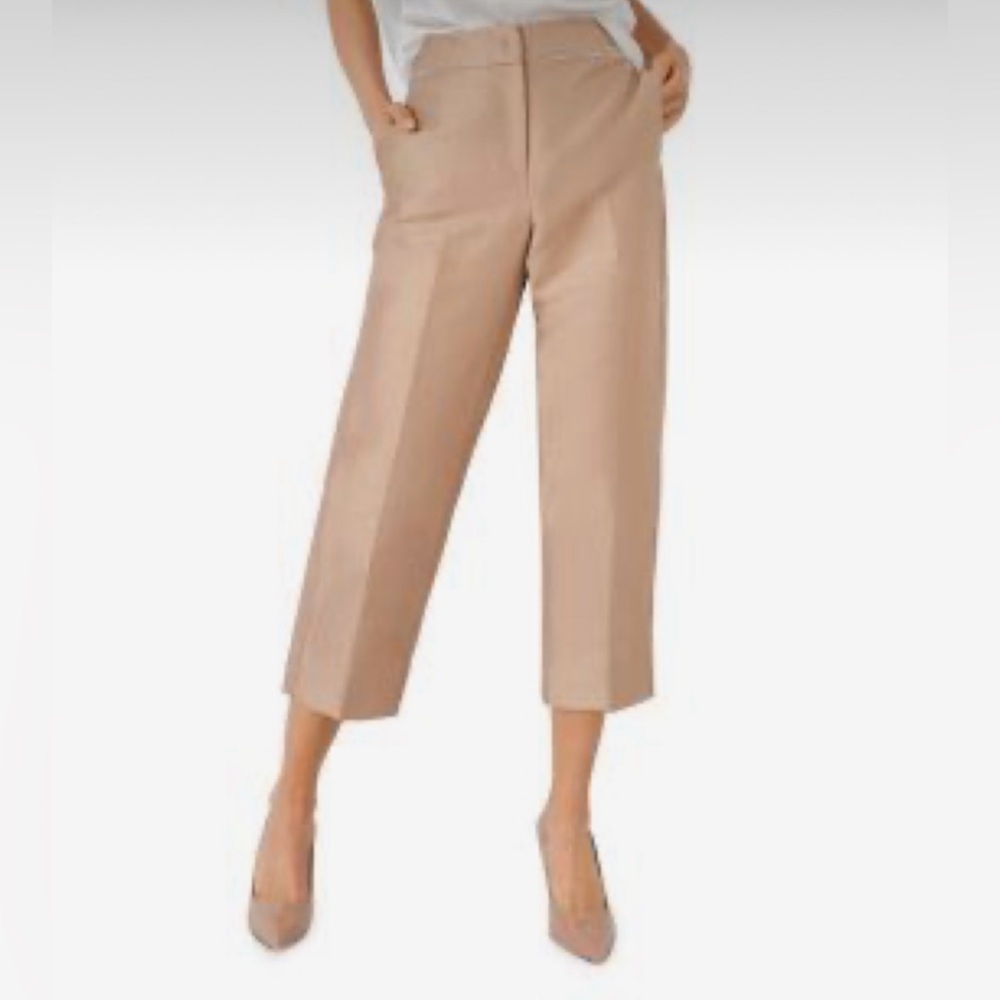 Marina Rinaldi Lisetta Italian Cropped Camel Pants Size 10 NWT - Picture 9 of 9